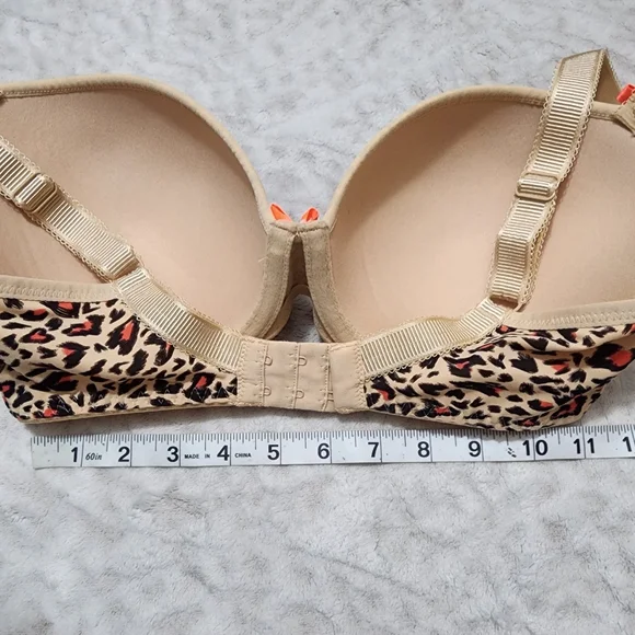Freya Animal Print Underwire Molded Plunge Women's Bra Size 30H - Picture 10 of 11